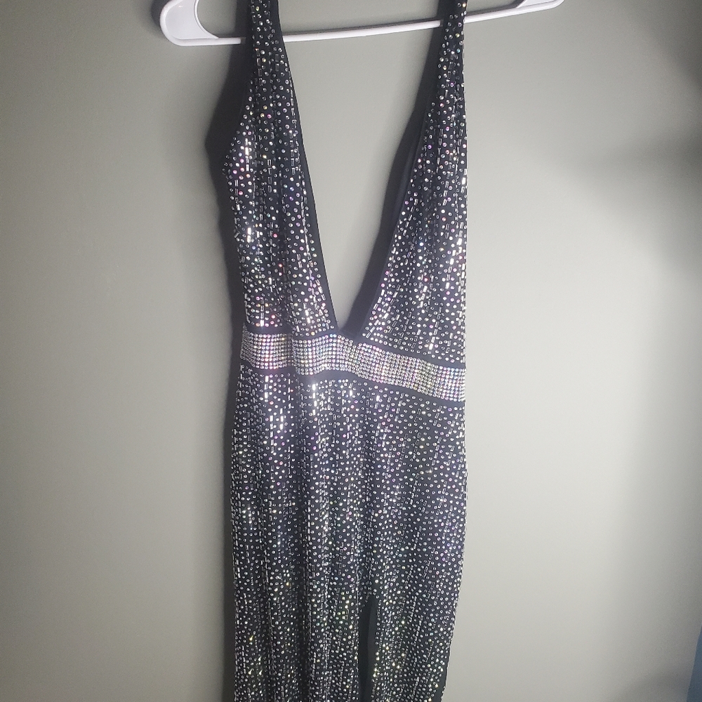 Black mesh dress with Iridescent rhinestones. Never worn new with tags size XXL - Picture 10 of 10
